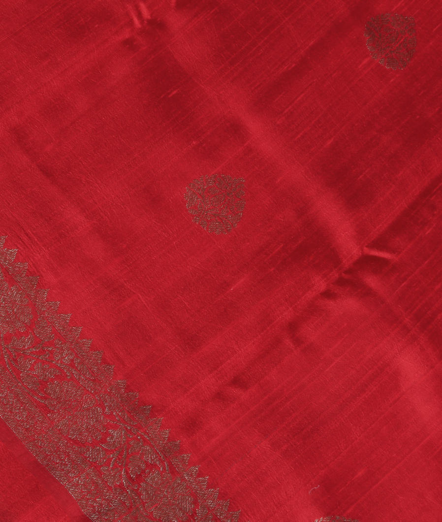 Red Banaras Tussar Saree T385057-image