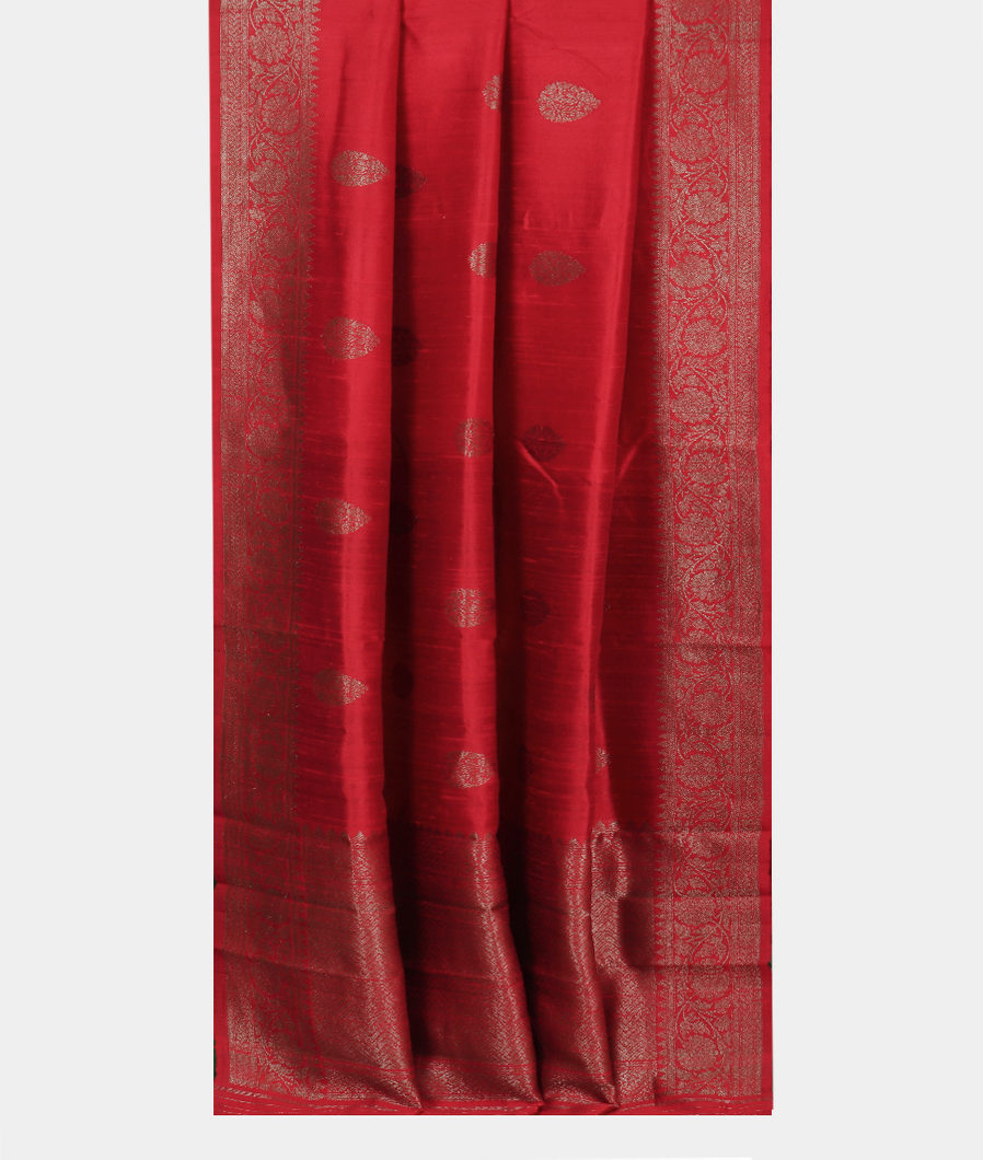 Red Banaras Tussar Saree T3850572