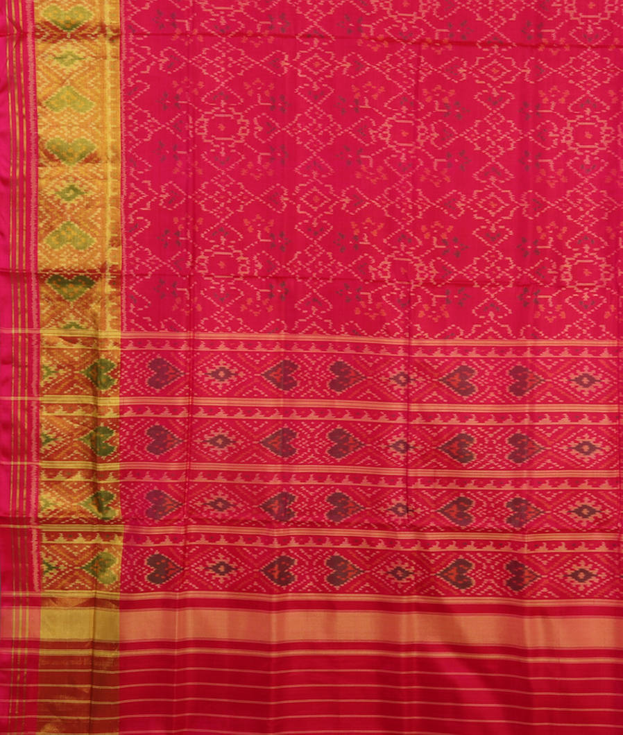 Pink Patola Silk Saree T3643414