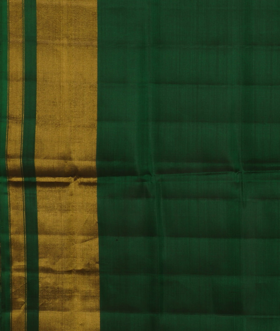 Bottle Green Patola Silk Saree T3643643