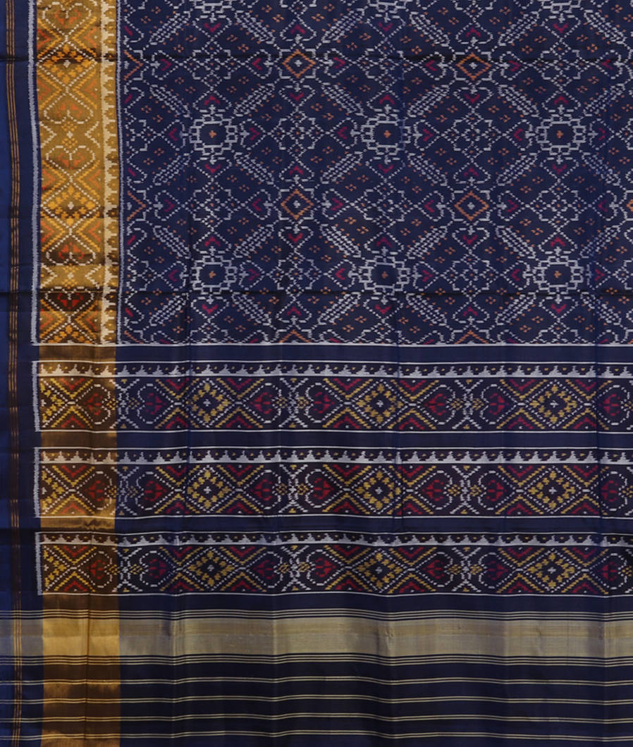 Blue Patola Silk Saree T3686944