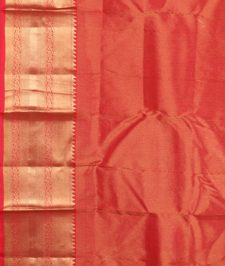 Coral Pink Soft Silk Saree T3389873