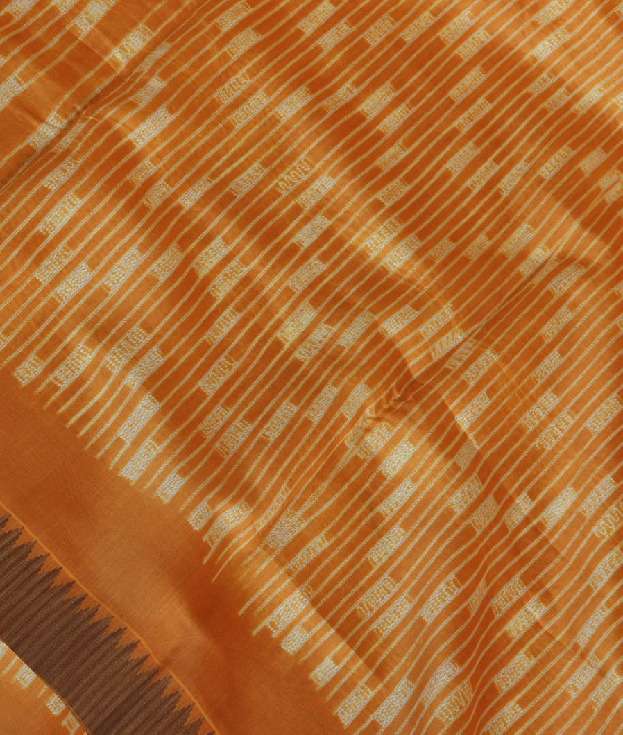 Yellow Soft Printed Cotton Saree T383396-image