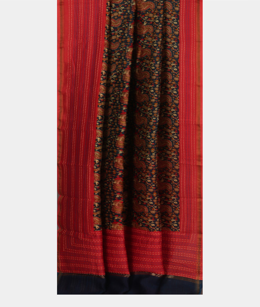 Blue Soft Printed Cotton Saree T3829282