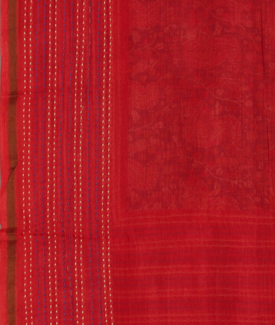 Blue Soft Printed Cotton Saree T3829283