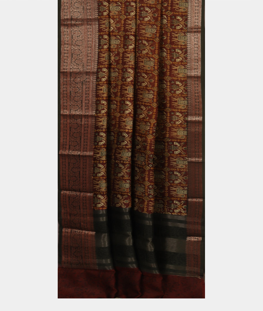 Brown Soft Printed Cotton Saree T3789952