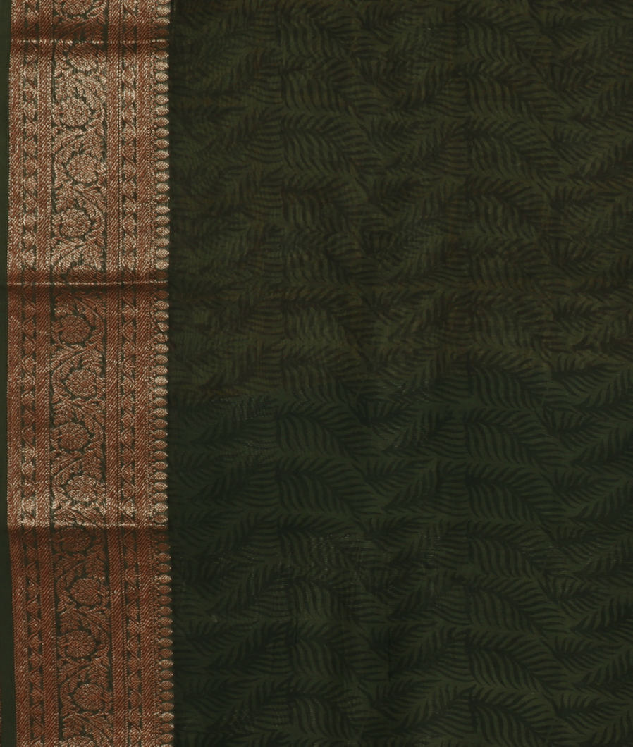 Brown Soft Printed Cotton Saree T3789953