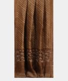 Brown Linen Printed Saree T3850602