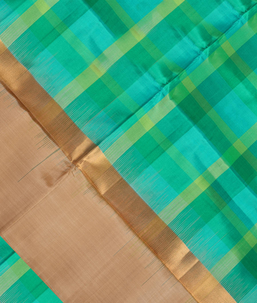 Blue and Green Soft Silk Saree T372514-image
