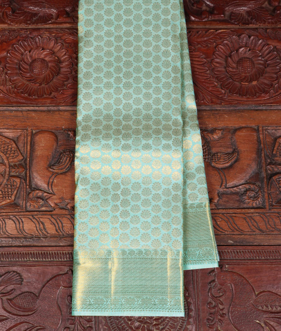 Powder Blue Handwoven Kanjivaram Silk Saree T345998-image