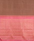 Brownish Pink Handwoven Kanjivaram Silk Saree T3686754