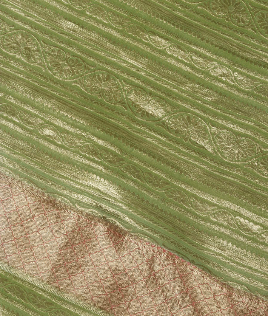 Green Crepe Silk Saree T372423-image