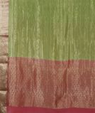 Green Crepe Silk Saree T3724234