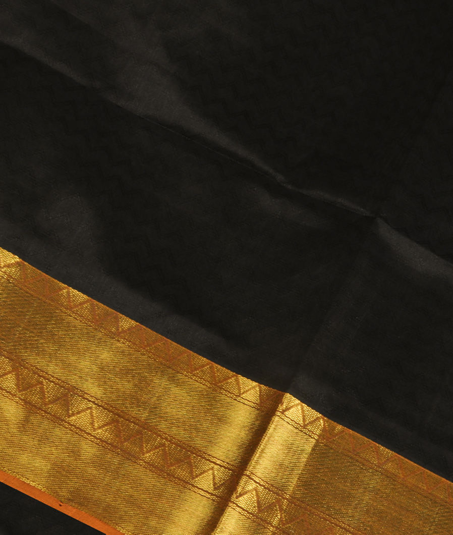 Black Silk Cotton Saree T368335-image