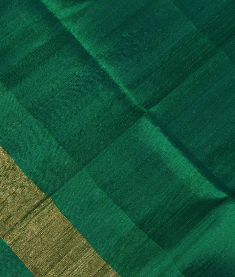 Buy Green Woven Raw Silk Saree T384368