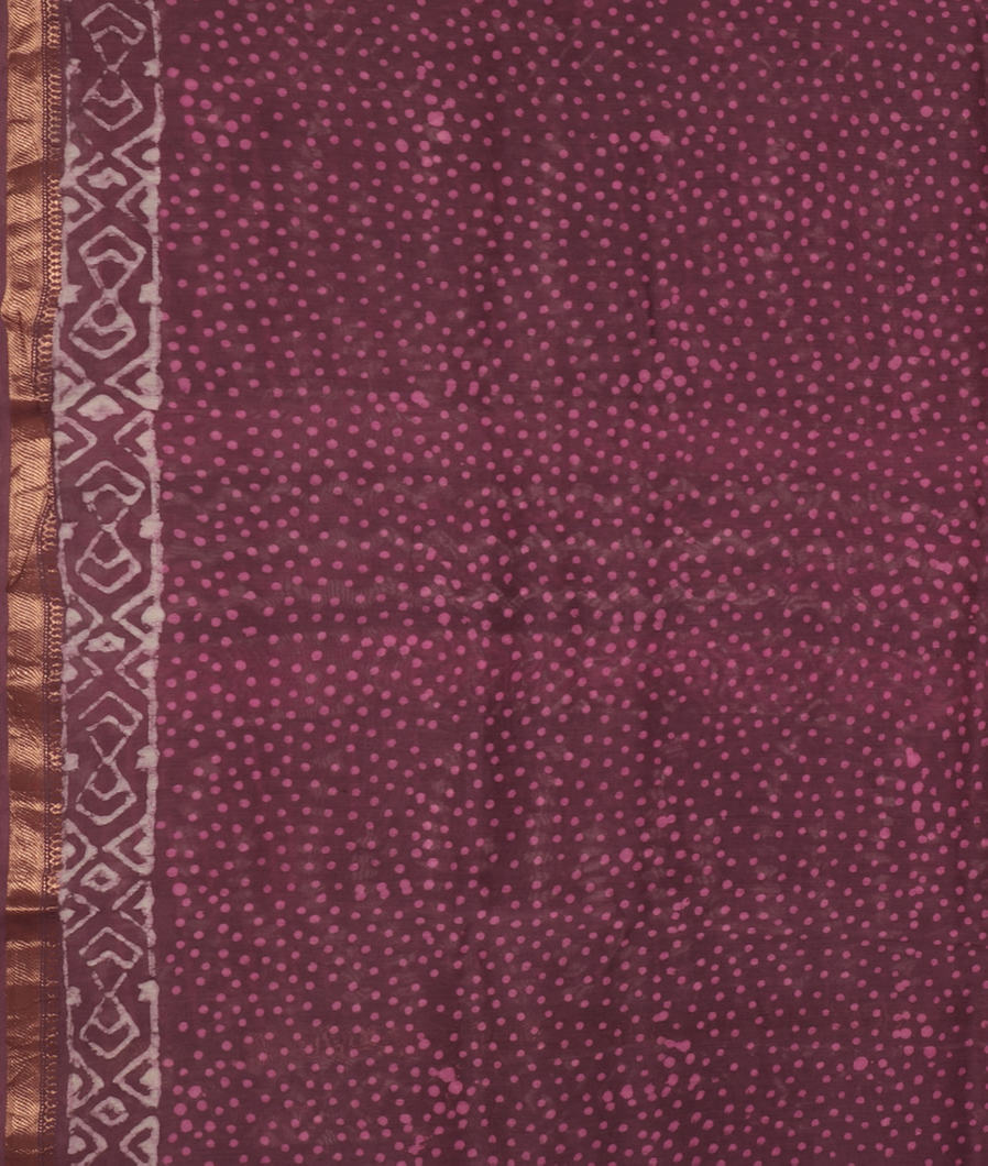 Purple Soft Printed Cotton Saree T3834293