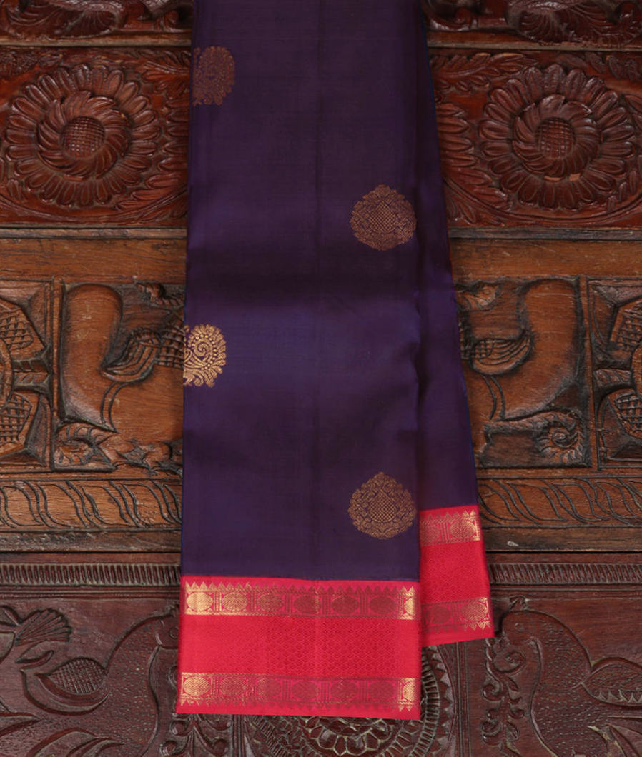 Purple Handwoven Kanjivaram Silk Saree T307090-image