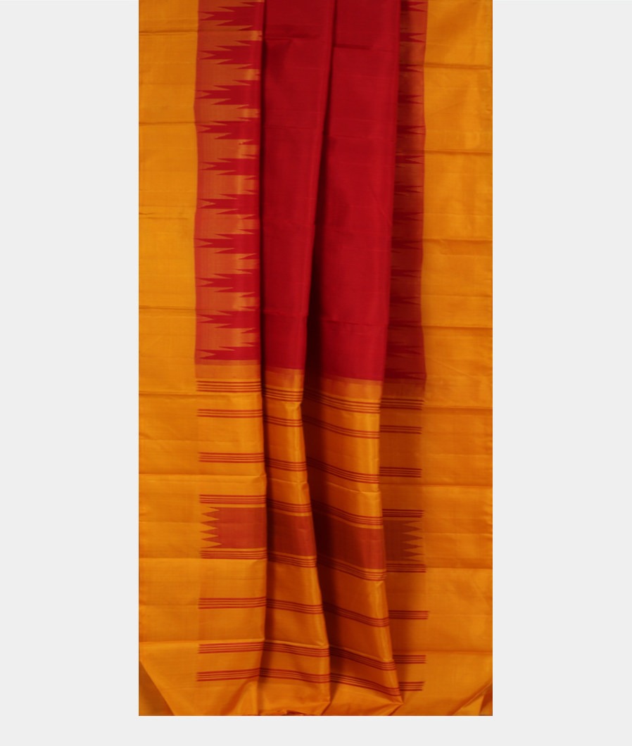 Red Handwoven Kanjivaram Silk Saree T3732592