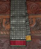 Black and Grey Handwoven Kanjivaram Silk Saree T3751771