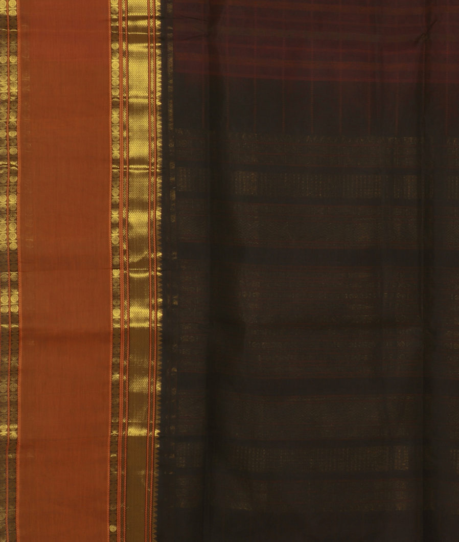 Purple Silk Cotton Saree T3397153