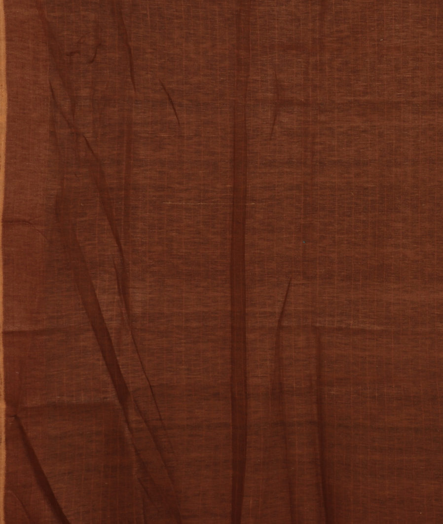 Brown Handwoven Tussar Saree T3818043