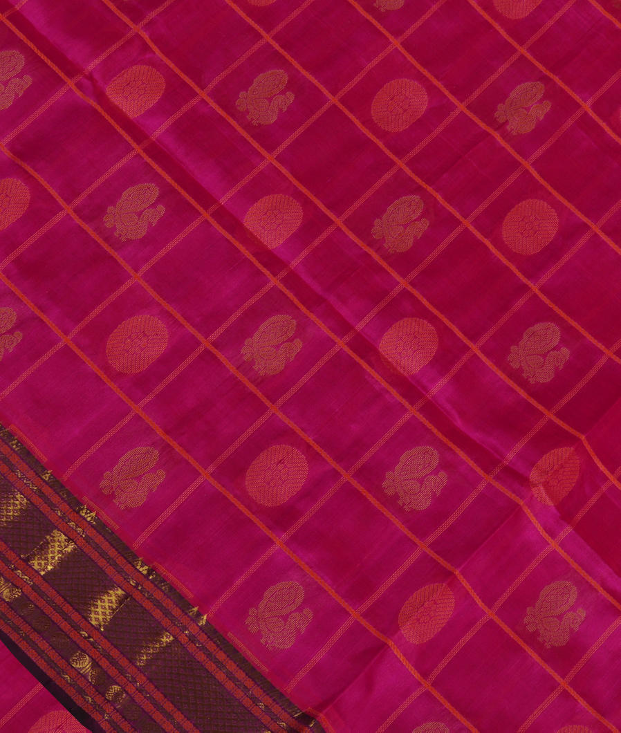 Purple Silk Cotton Saree T339706-image