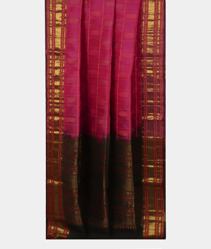 Purple Silk Cotton Saree T3397062