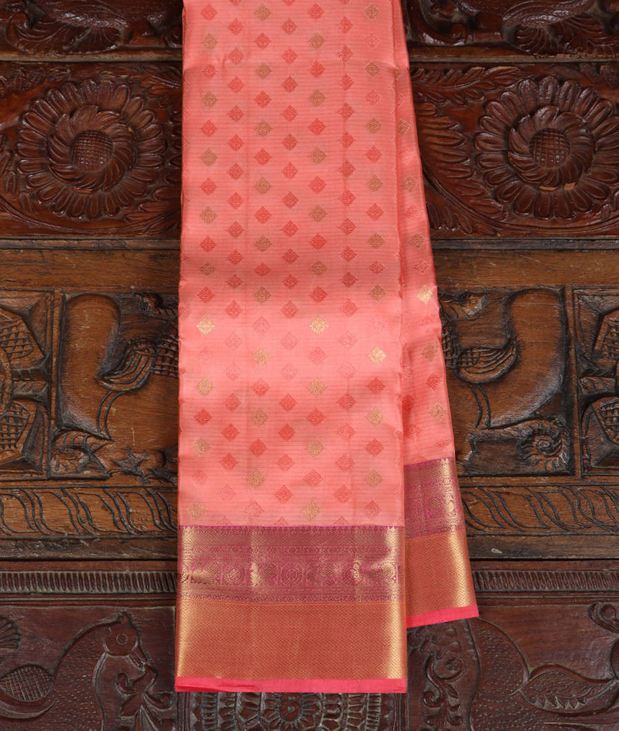 Peach Soft Silk Saree T358389-image