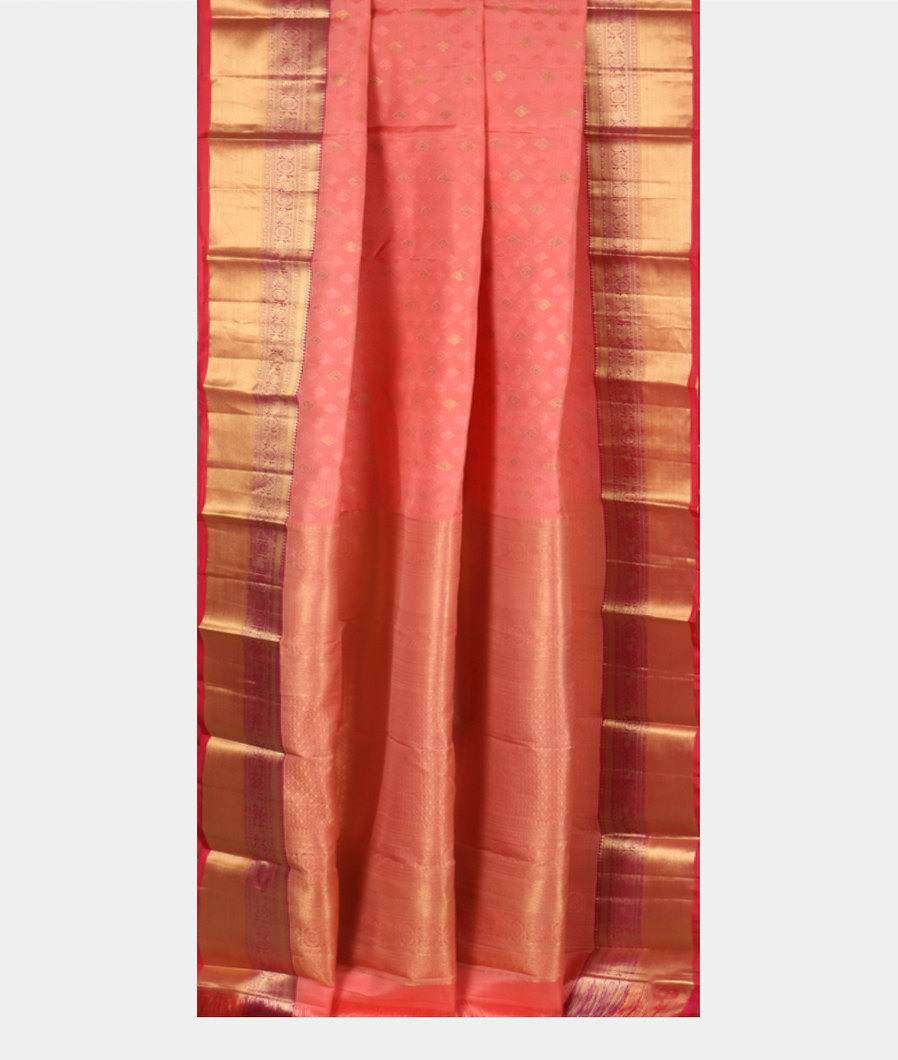 Peach Soft Silk Saree T3583892