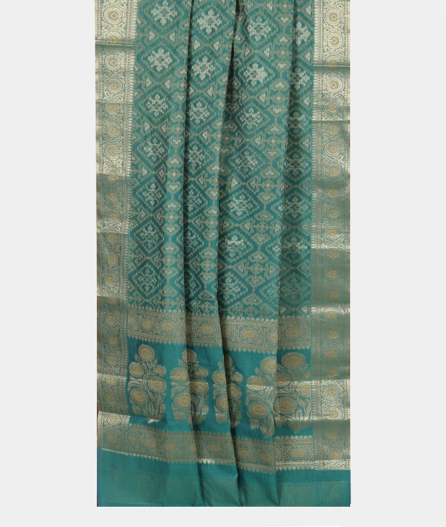Blue Banaras Cotton Saree T3824812