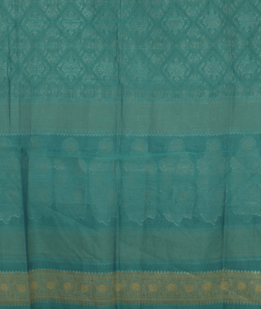 Blue Banaras Cotton Saree T3824813