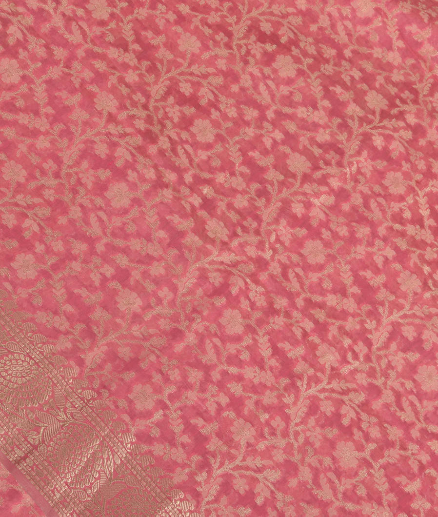 Pink Banaras Cotton Saree T382492-image
