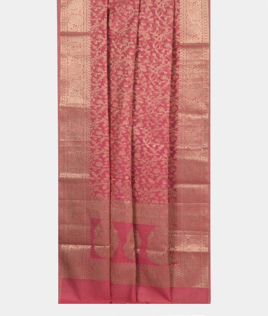 Pink Banaras Cotton Saree T3824922