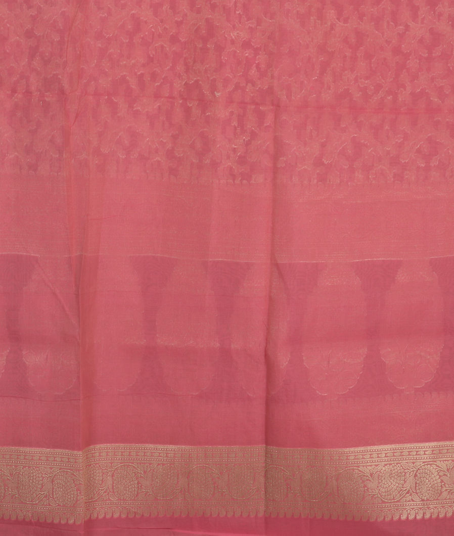 Pink Banaras Cotton Saree T3824923