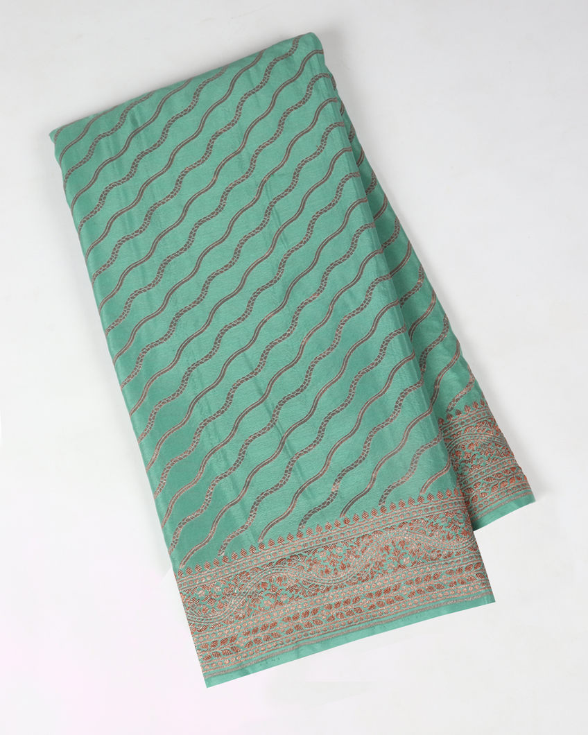 Blue Crepe Silk Saree T384800-image