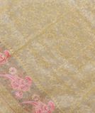 Yellow Silk Kota Embroidery Saree T3831941