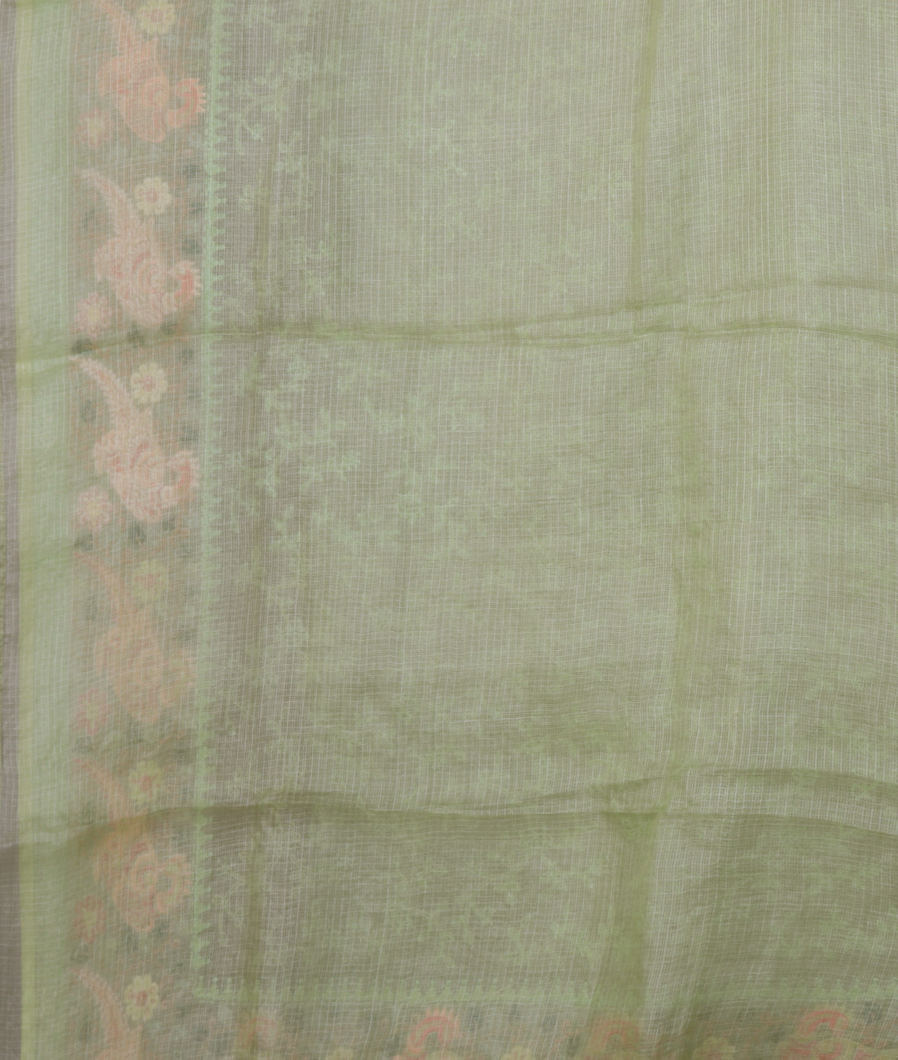 Green Silk Kota Embroidery Saree T3831933