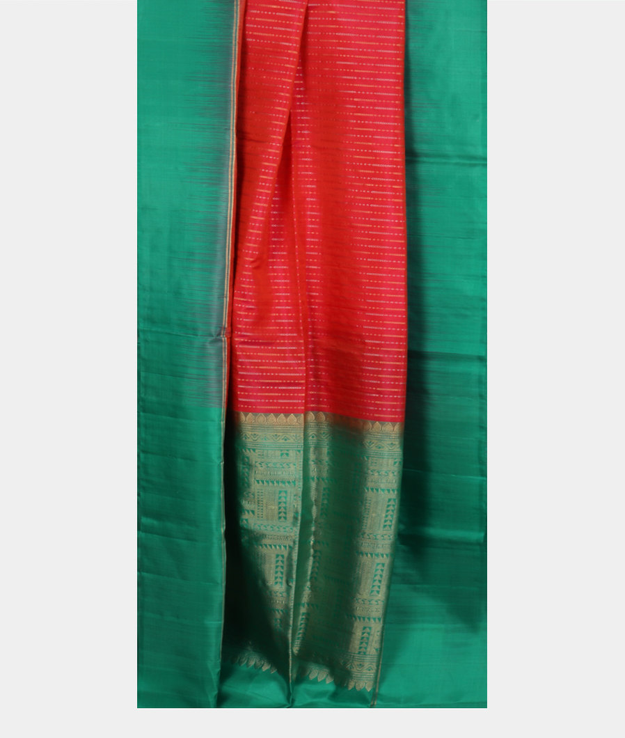 Pinkish Orange Soft Silk Saree T3720722