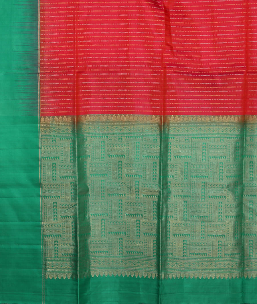 Pinkish Orange Soft Silk Saree T3720724