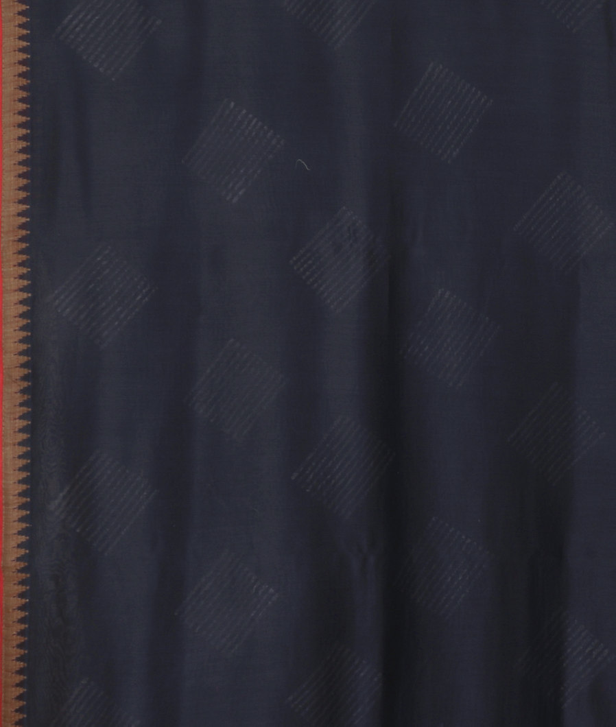Midnight Blue Chanderi Cotton Saree T3604163