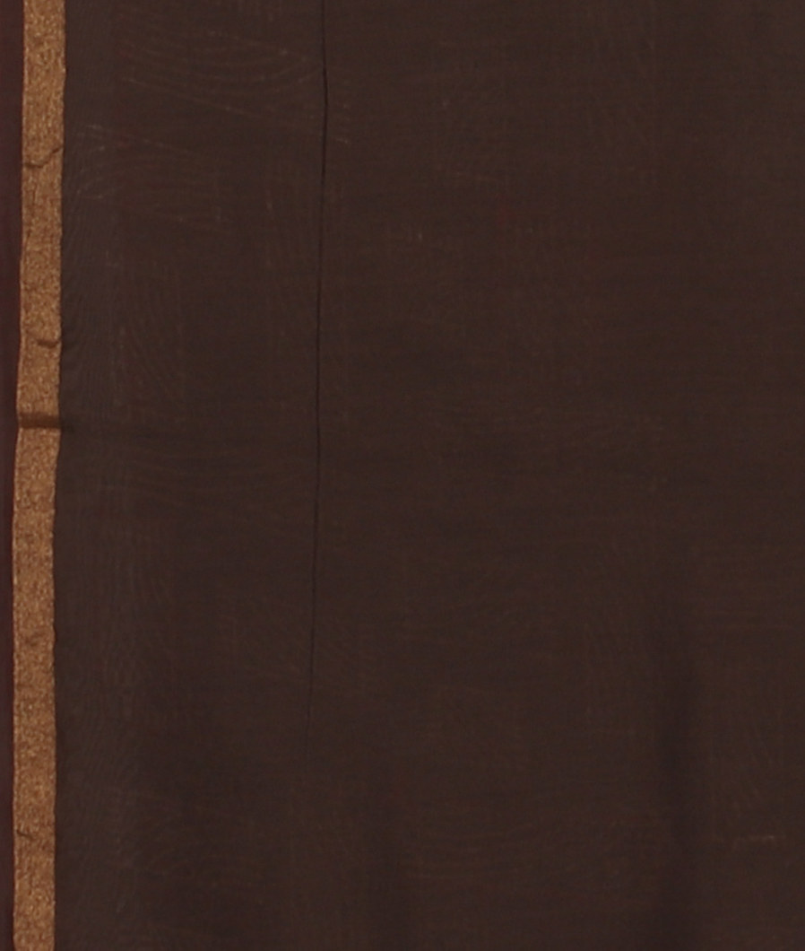 Brown Chanderi Cotton Saree T3457953