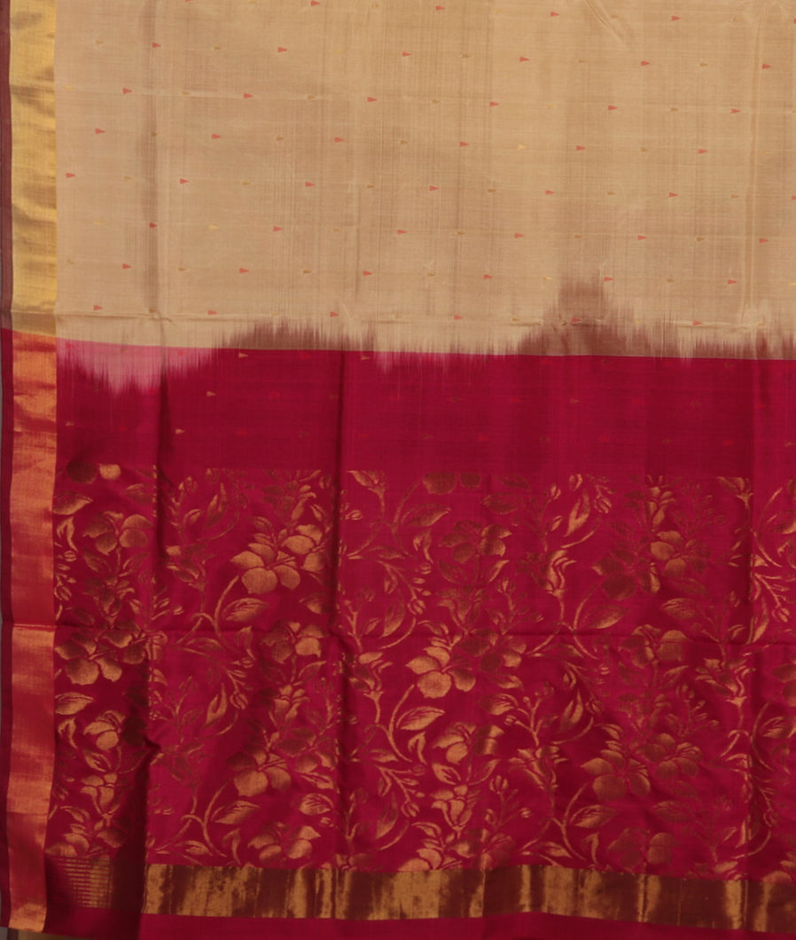 Beige Uppada Silk Saree T3828854