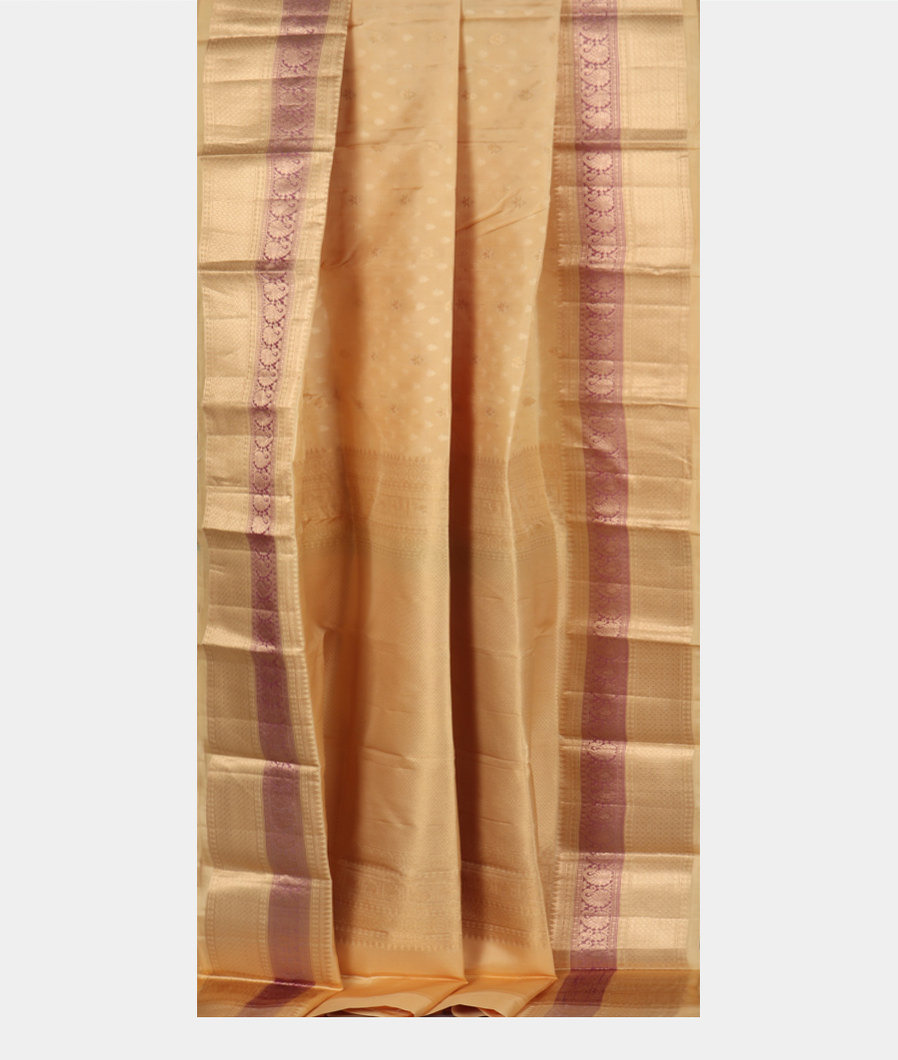 Cream Soft Silk Saree T3583402