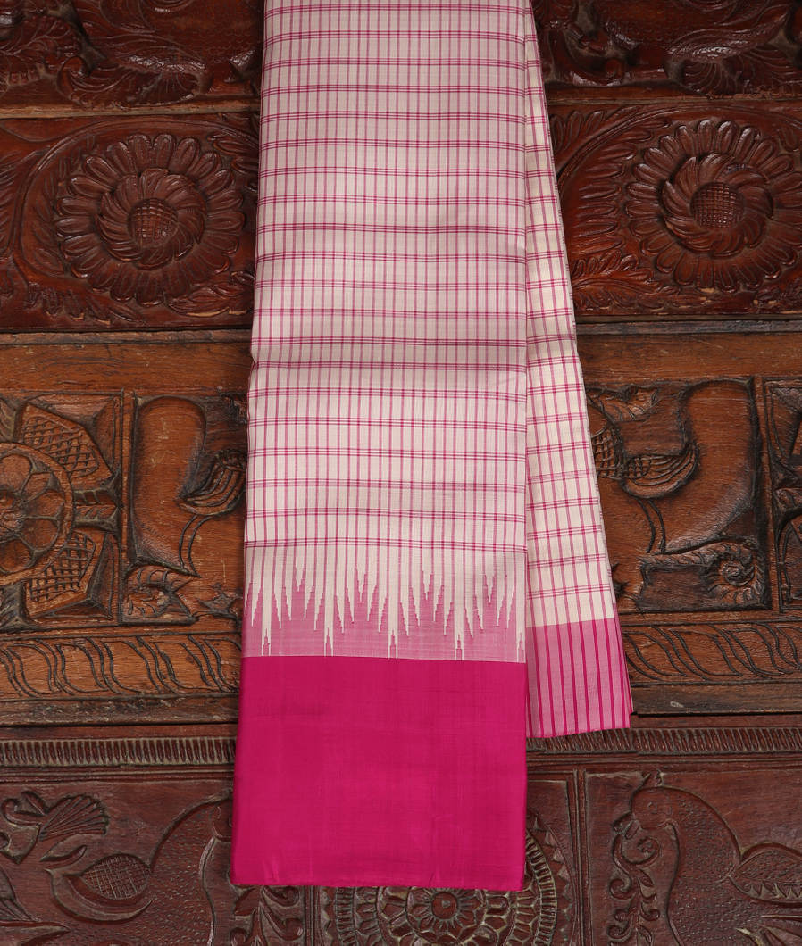 Off - White Handwoven Kanjivaram Silk Saree T373737-image