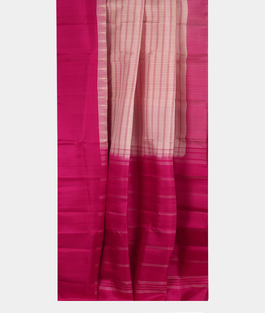 Off - White Handwoven Kanjivaram Silk Saree T3737372