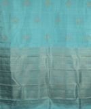 Blue Handwoven Kanjivaram Silk Saree T3700244