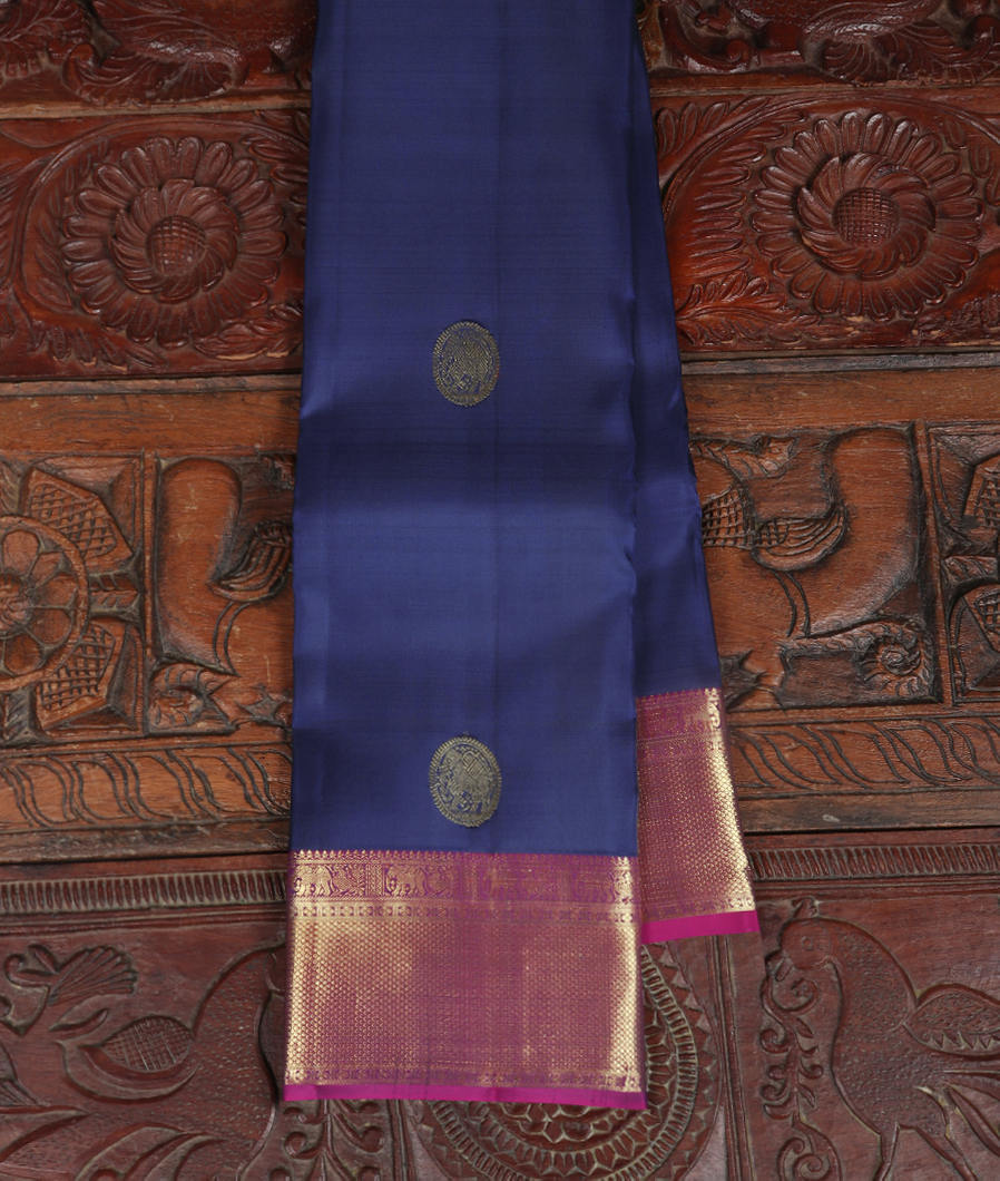 Blue andwoven Kanjivaram Silk Saree T370256-image