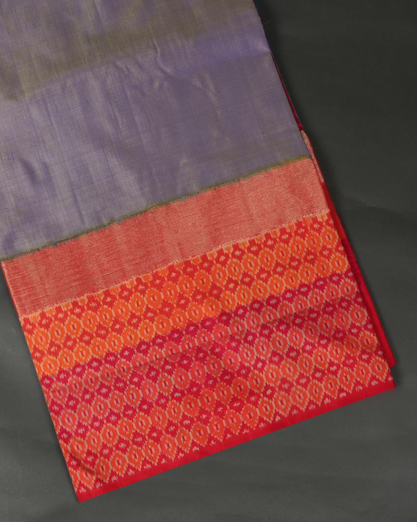 Blue Ikat Silk Saree T357593-image