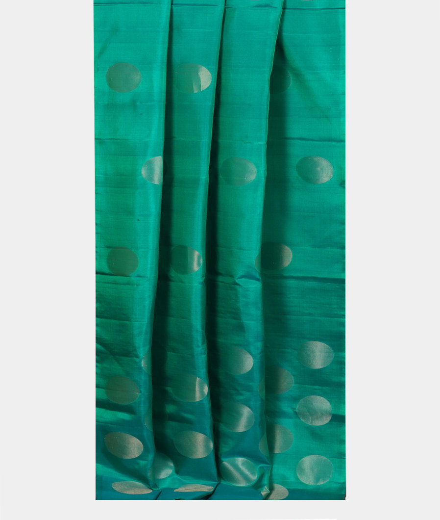 Bluish Green Soft Silk Saree T3851202
