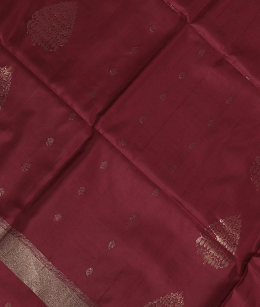 Burgundy Soft Silk Saree T362324-image